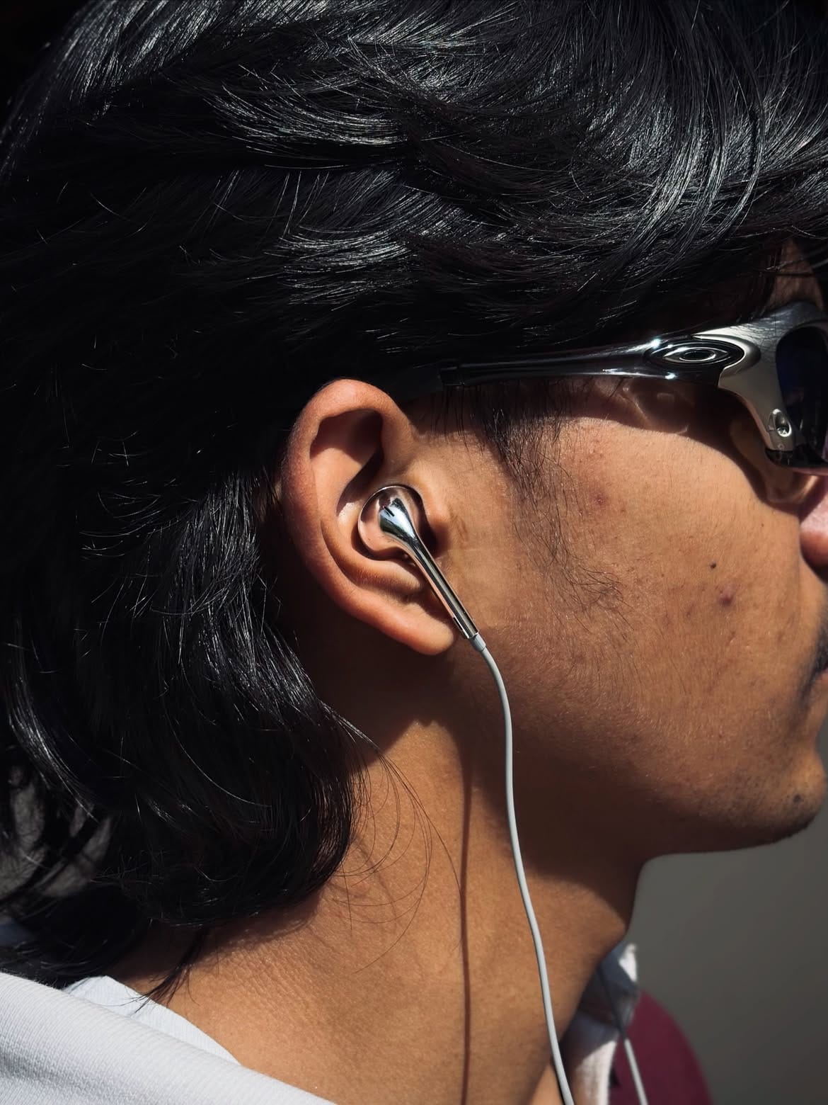 Chrome earphones