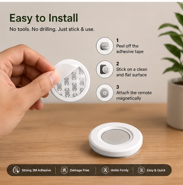 4 PCS Magnetic Remote Control Holder